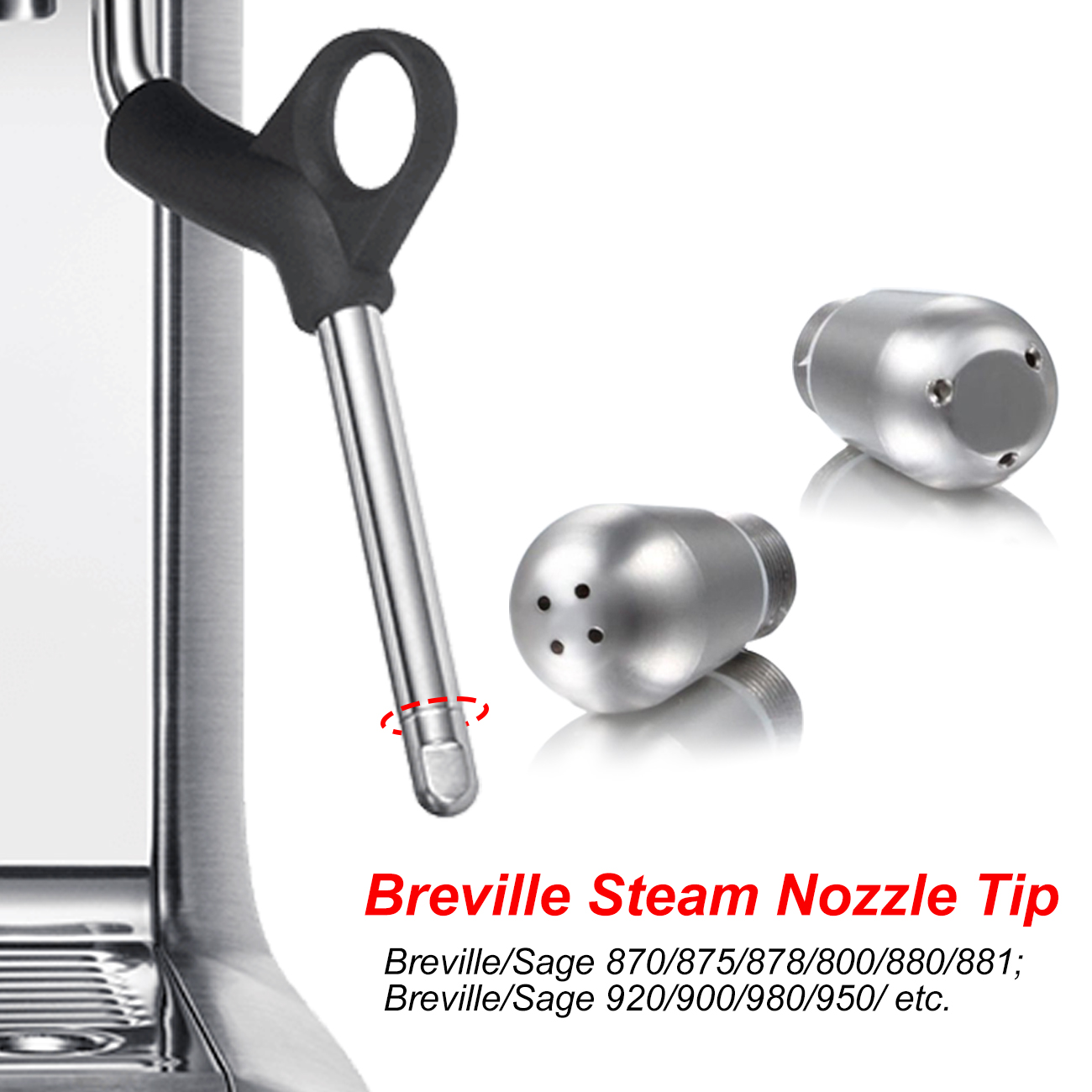 Steam Wand Tip - Coffee Maker Steam Nozzle 3/4 Hole