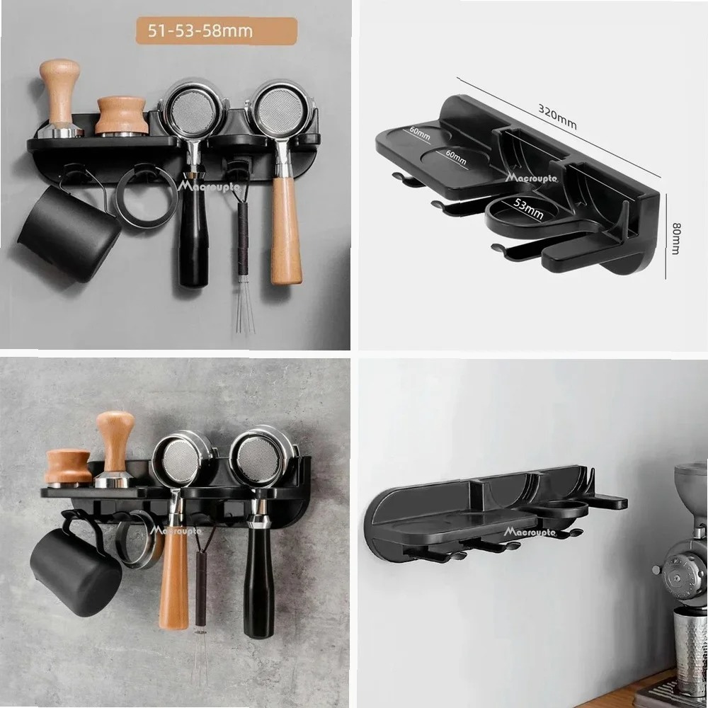 Coffee Equipment Organizer - Wall Mount Coffee Organizer Rack for