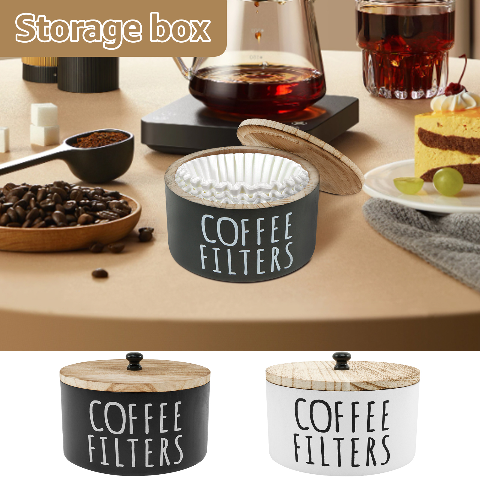Coffee Filter Holder with Lid  - Coffee Equipment Organizer reseña y precio