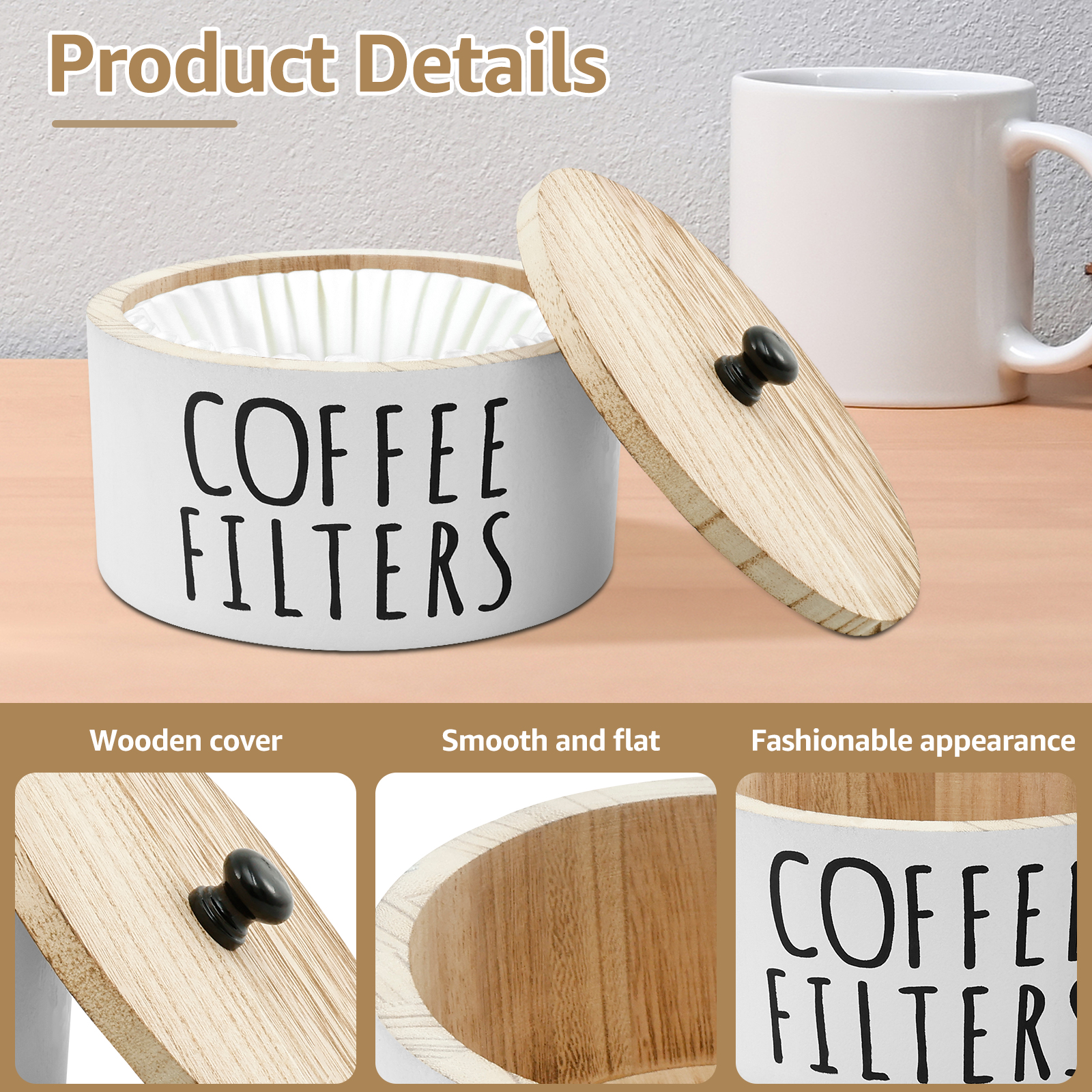 Coffee Filter Holder with Lid  - Coffee Equipment Organizer reseña y precio