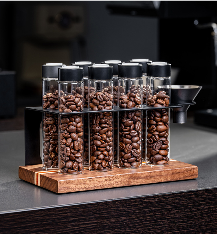 Sealed Glass 12Tubes Coffee Be - Coffee Equipment Organizer reseña y precio