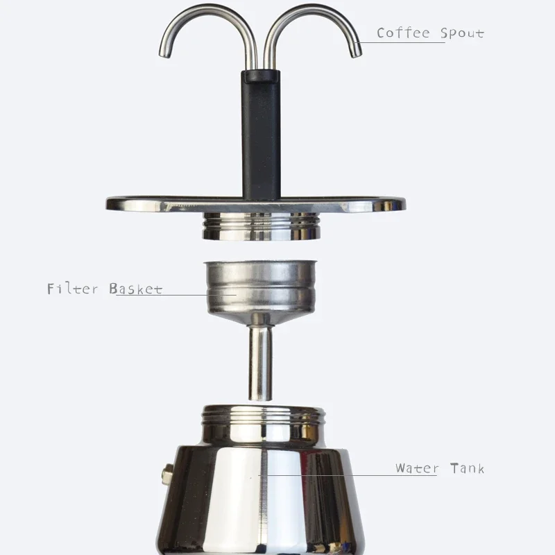 200ML Mini Moka Pot Double Tub - Coffee Equipment Wdt reseña y precio