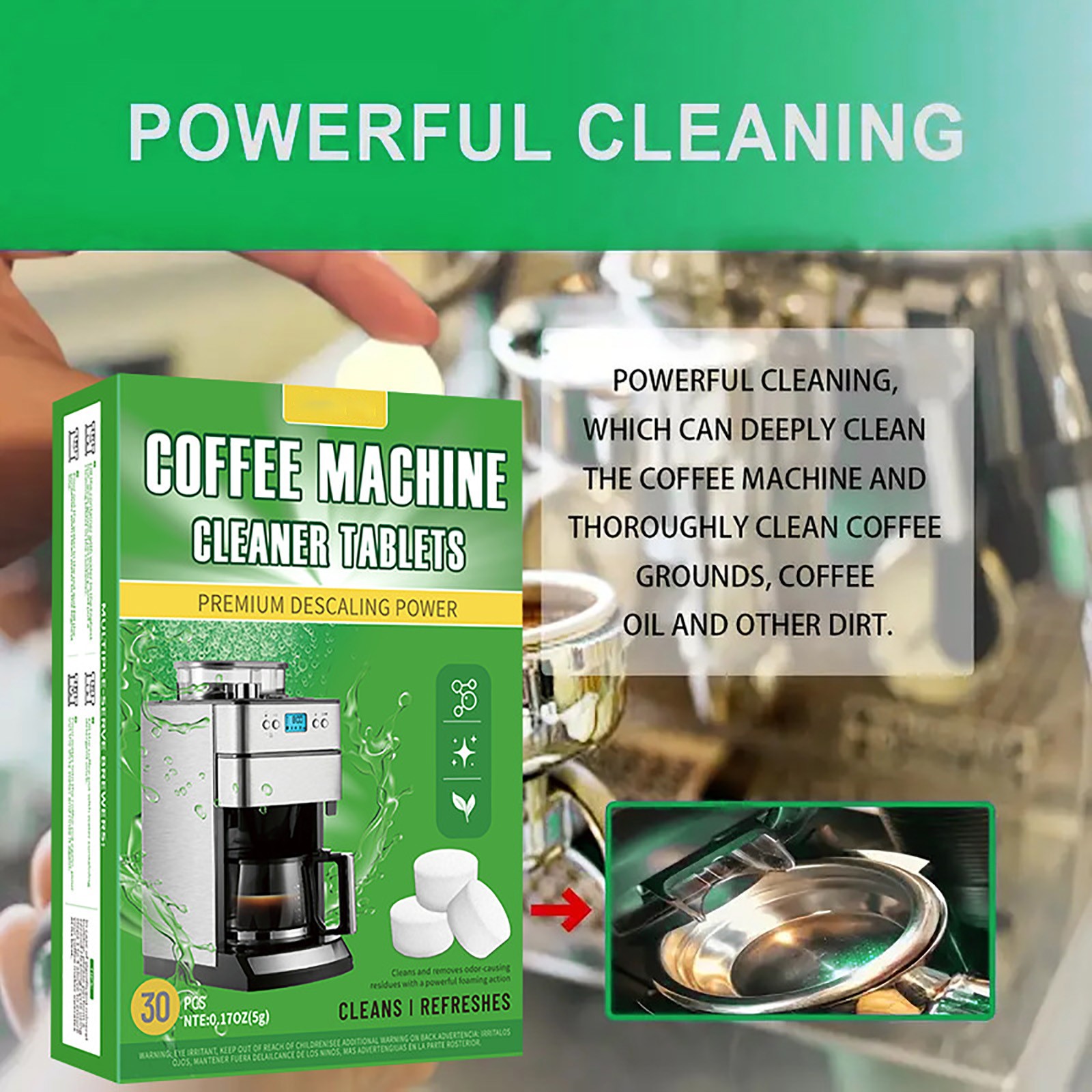 Coffee Machine Cleaning Tablet - Coffee Equipment Cleaner reseña y precio