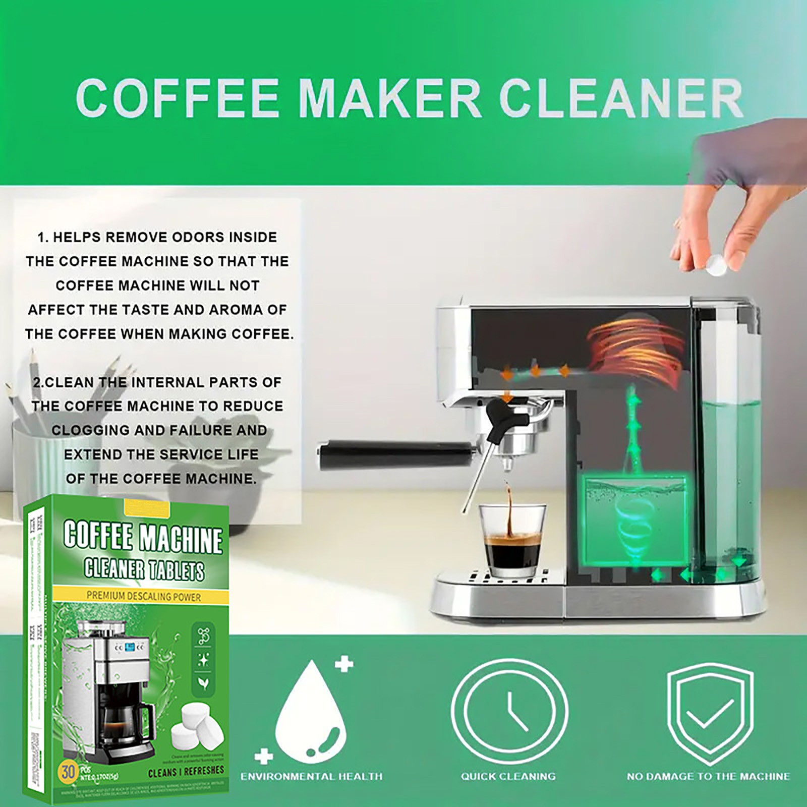 Coffee Machine Cleaning Tablet - Coffee Equipment Cleaner reseña y precio