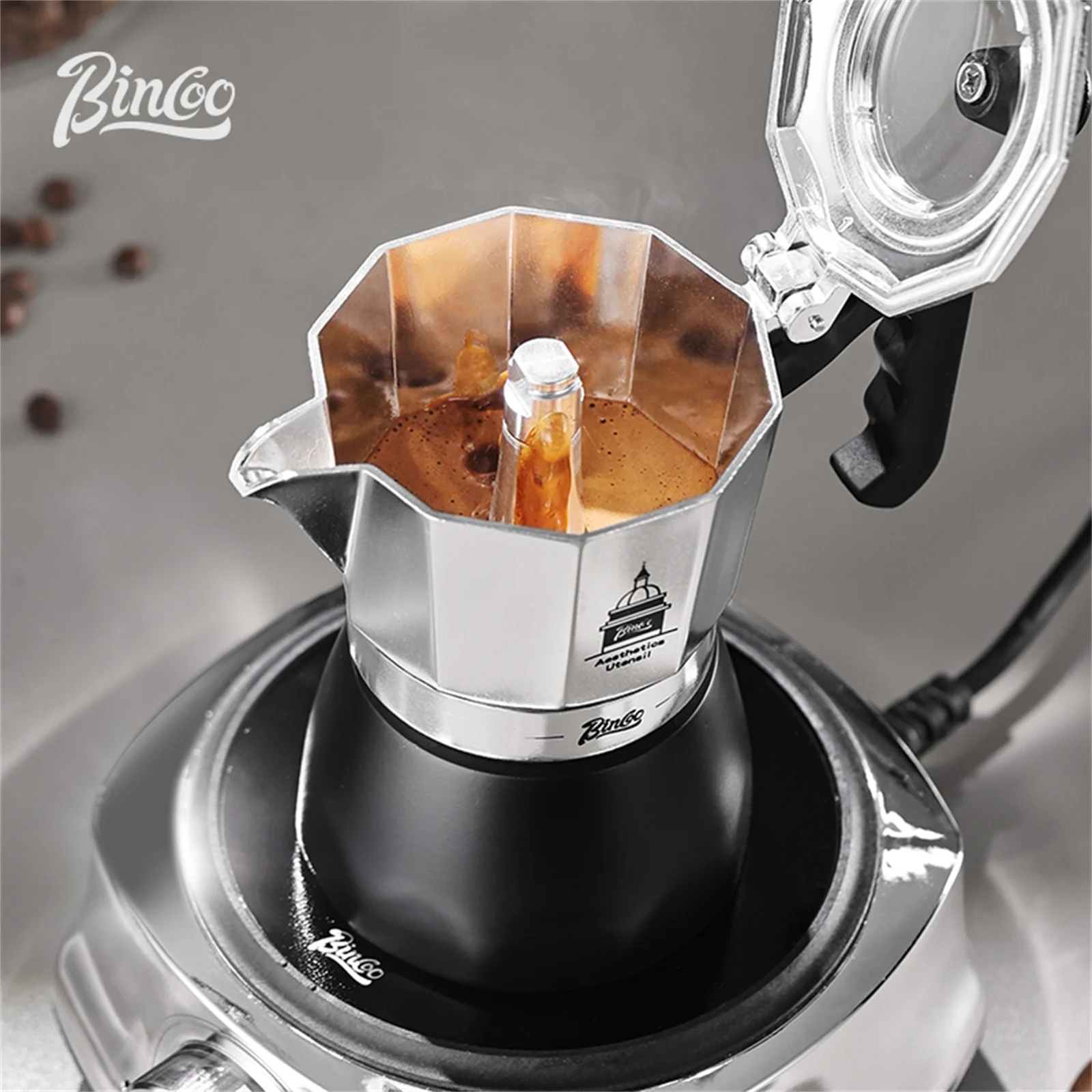 BINCOO Double Valve Moka Pot，E - Coffee Equipment Wdt reseña y precio