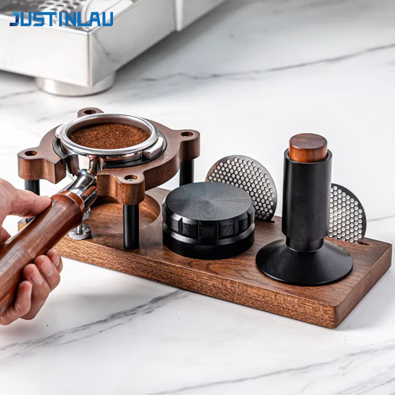 JUSTINLAU 51/53/54/58mm Wood C - Coffee Equipment Rack reseña y precio