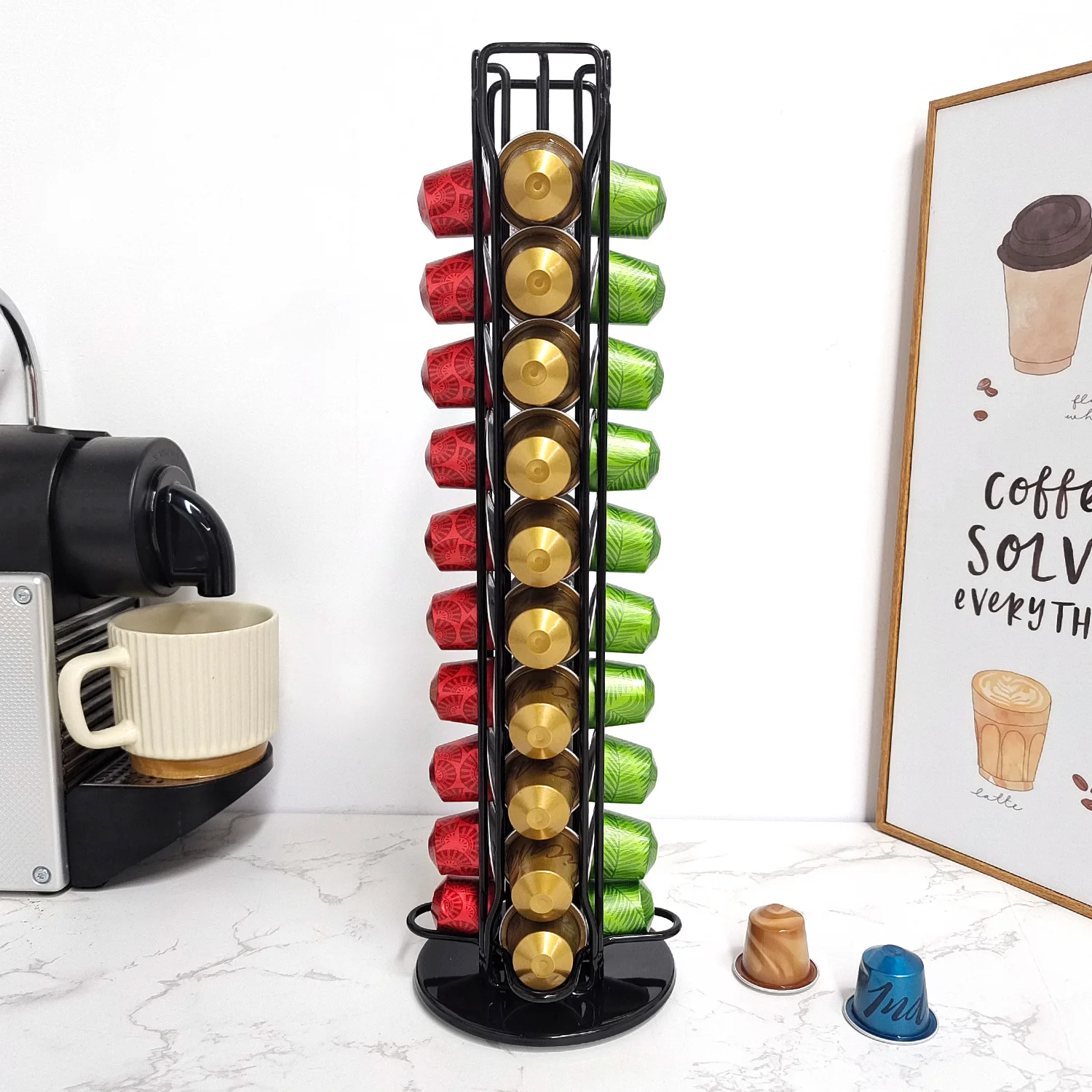 1PC 40 Pod Coffee Capsules Nes - Coffee Equipment Rack reseña y precio