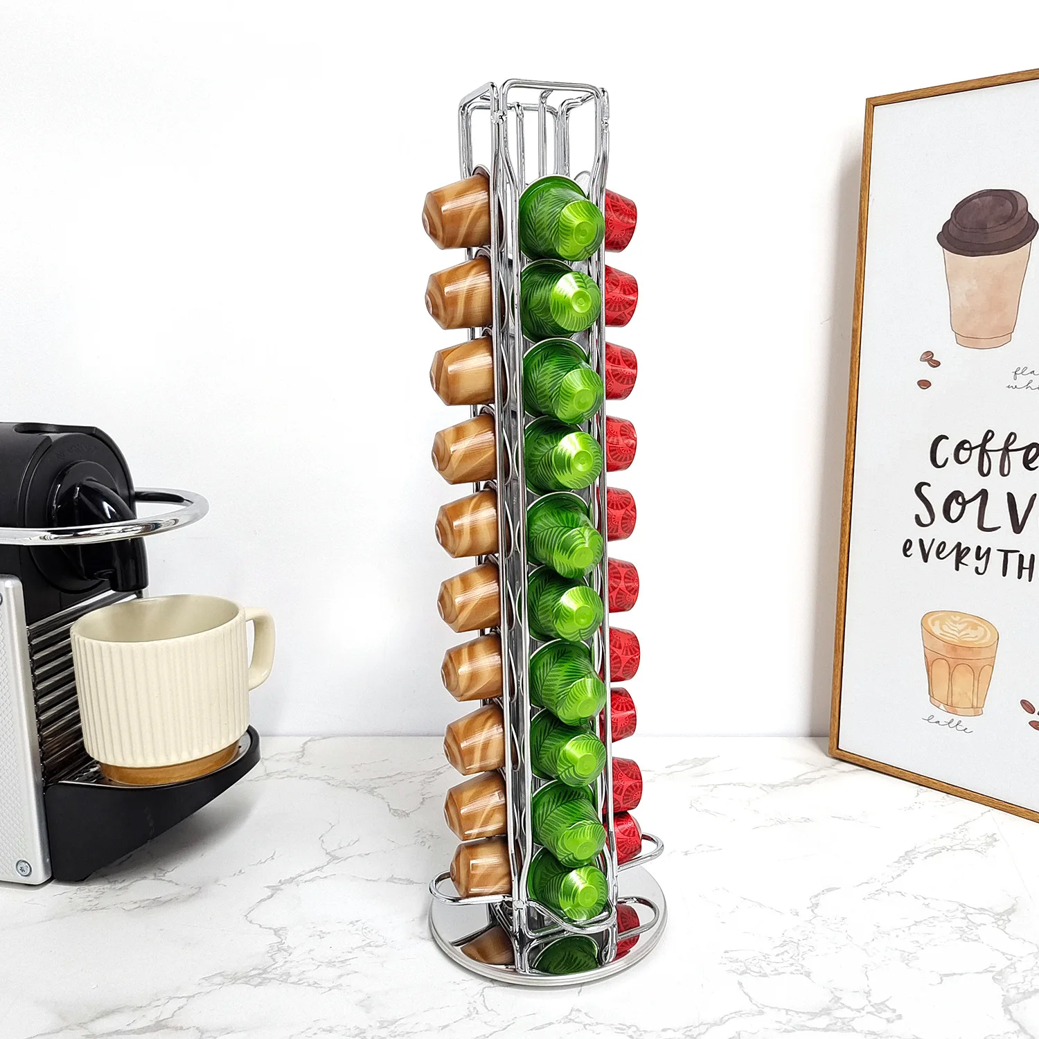 1PC 40 Pod Coffee Capsules Nes - Coffee Equipment Rack reseña y precio