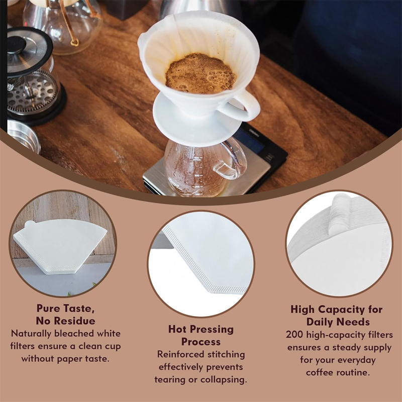 50/100 Pieces Coffee Filter Pa - Coffee Equipment Cleaner reseña y precio