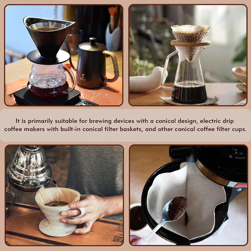50/100 Pieces Coffee Filter Pa - Coffee Equipment Cleaner reseña y precio