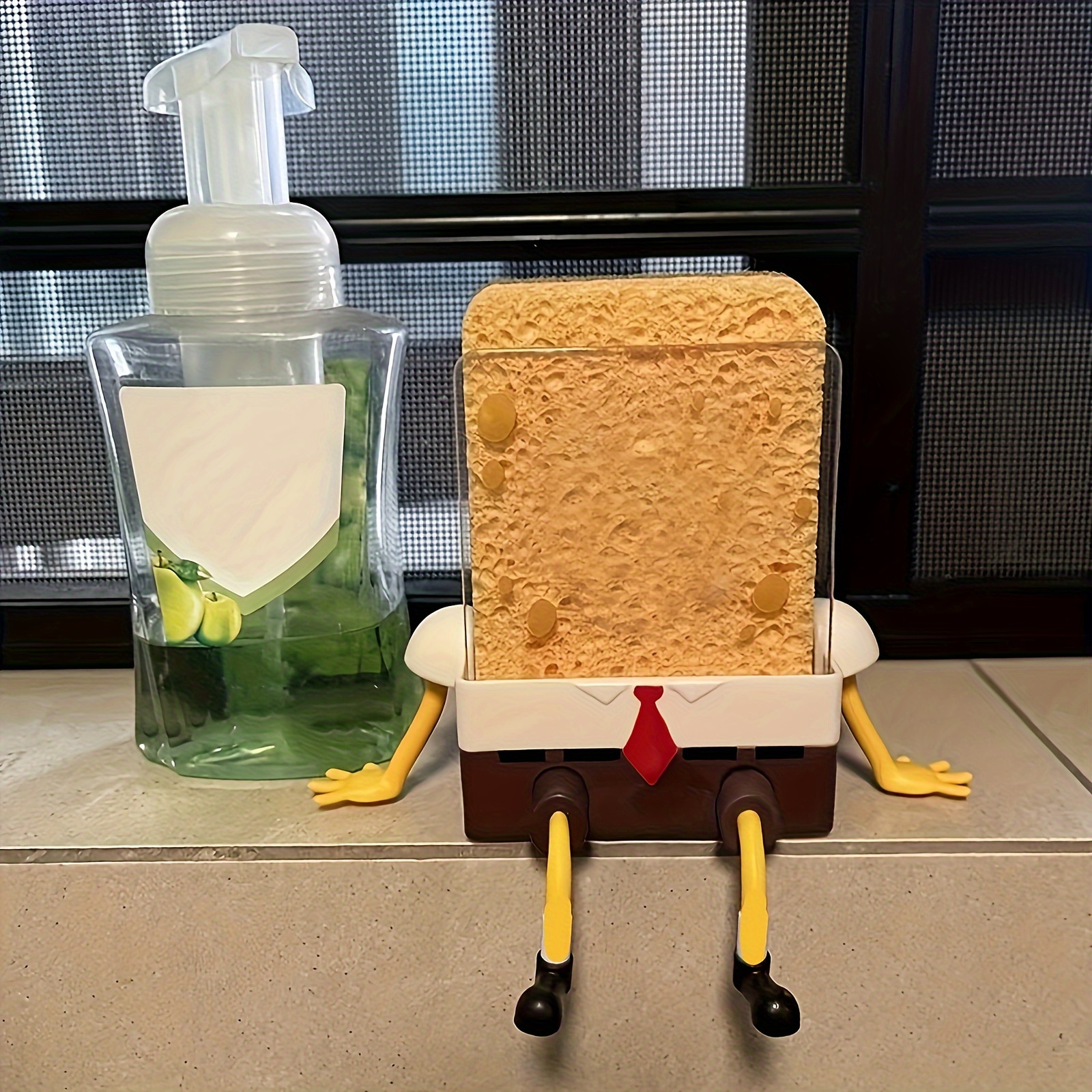 1pc Cartoon Sponge Drain Rack  - Coffee Equipment Rack reseña y precio