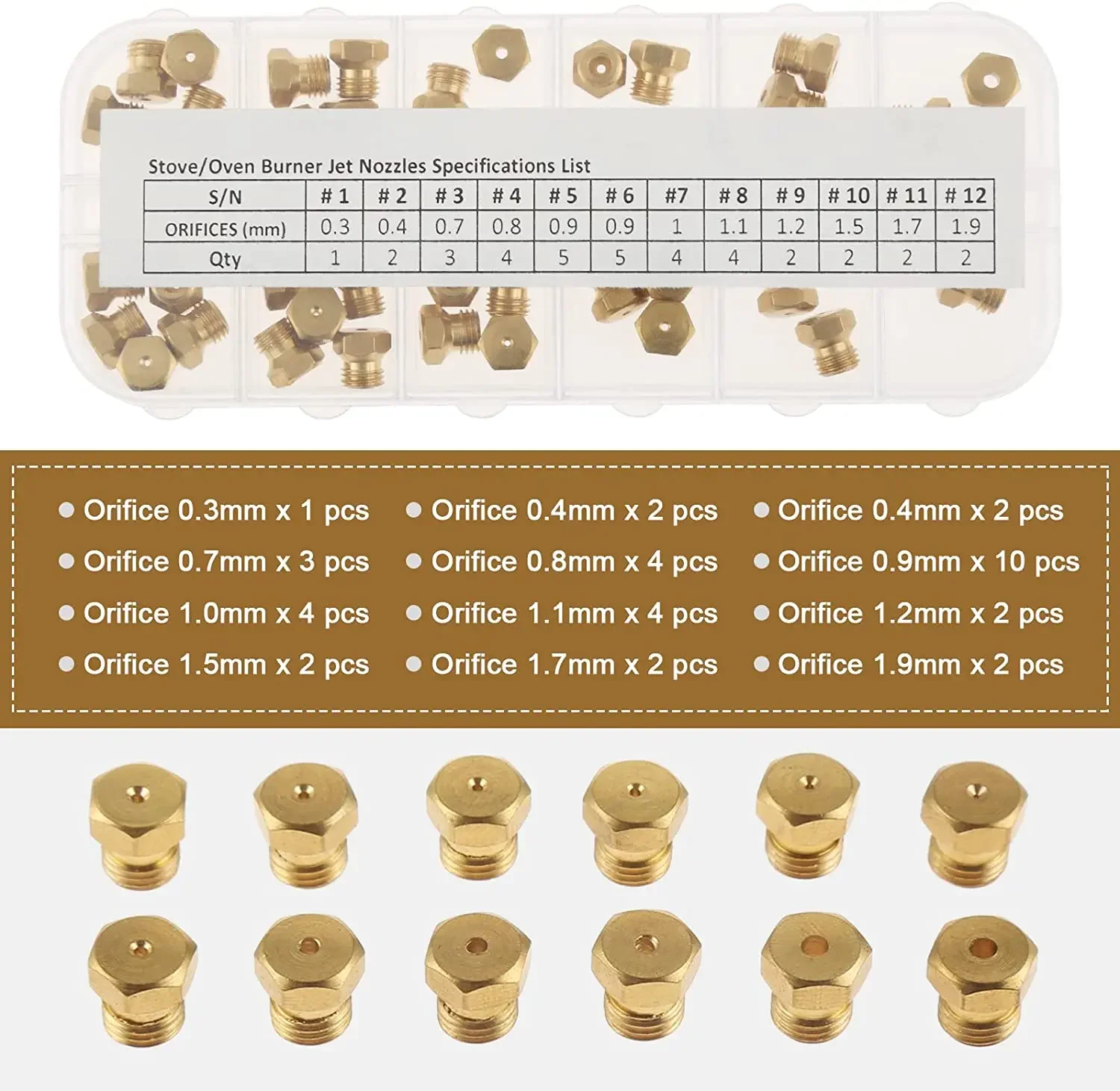 36pcs/1box Solid Brass LP Gas  - Steam Wand Tip reseña y precio